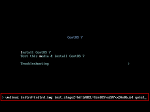 install centos 7 via serial console connection